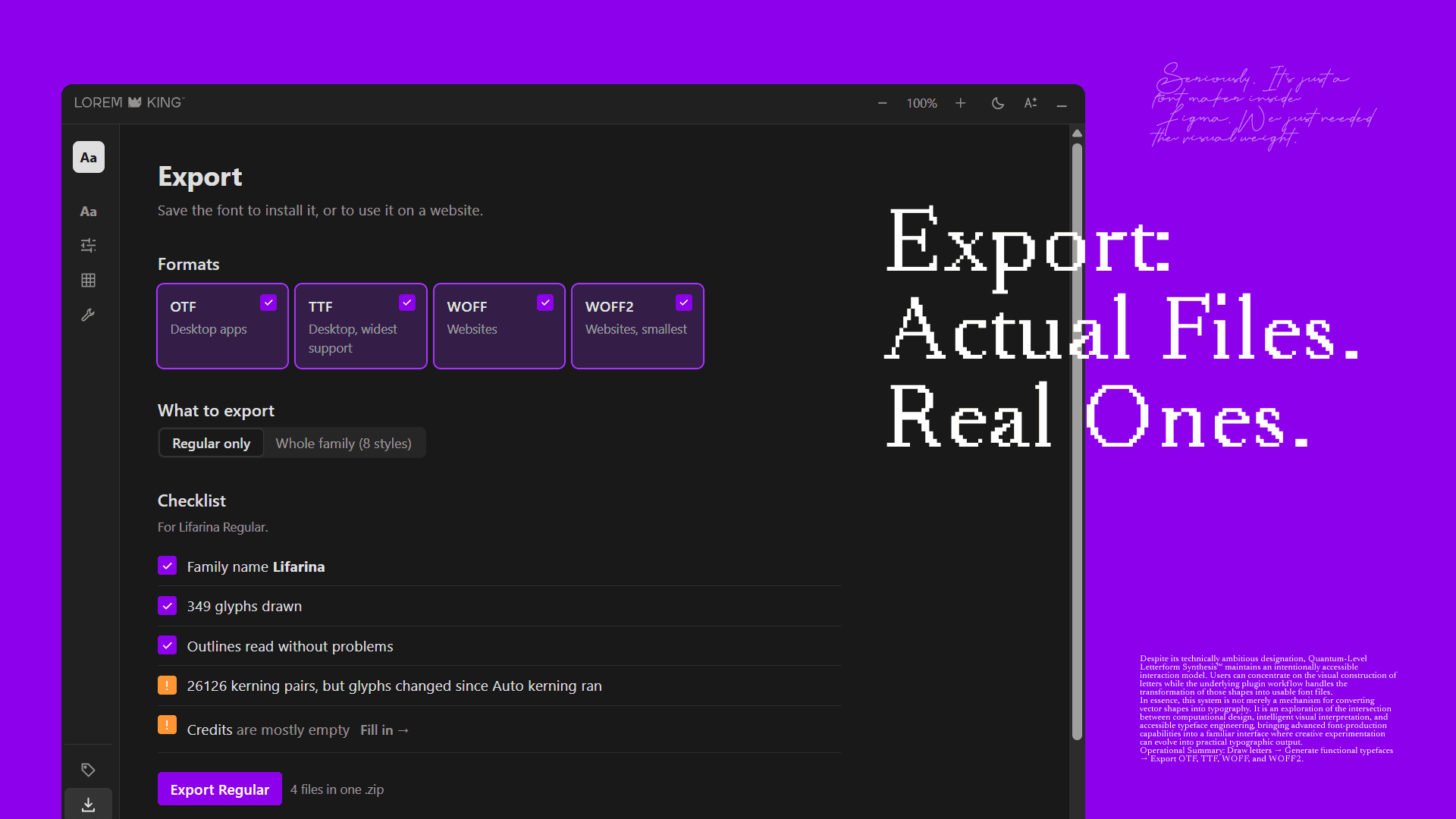 Export: Actual Files. Real Ones.