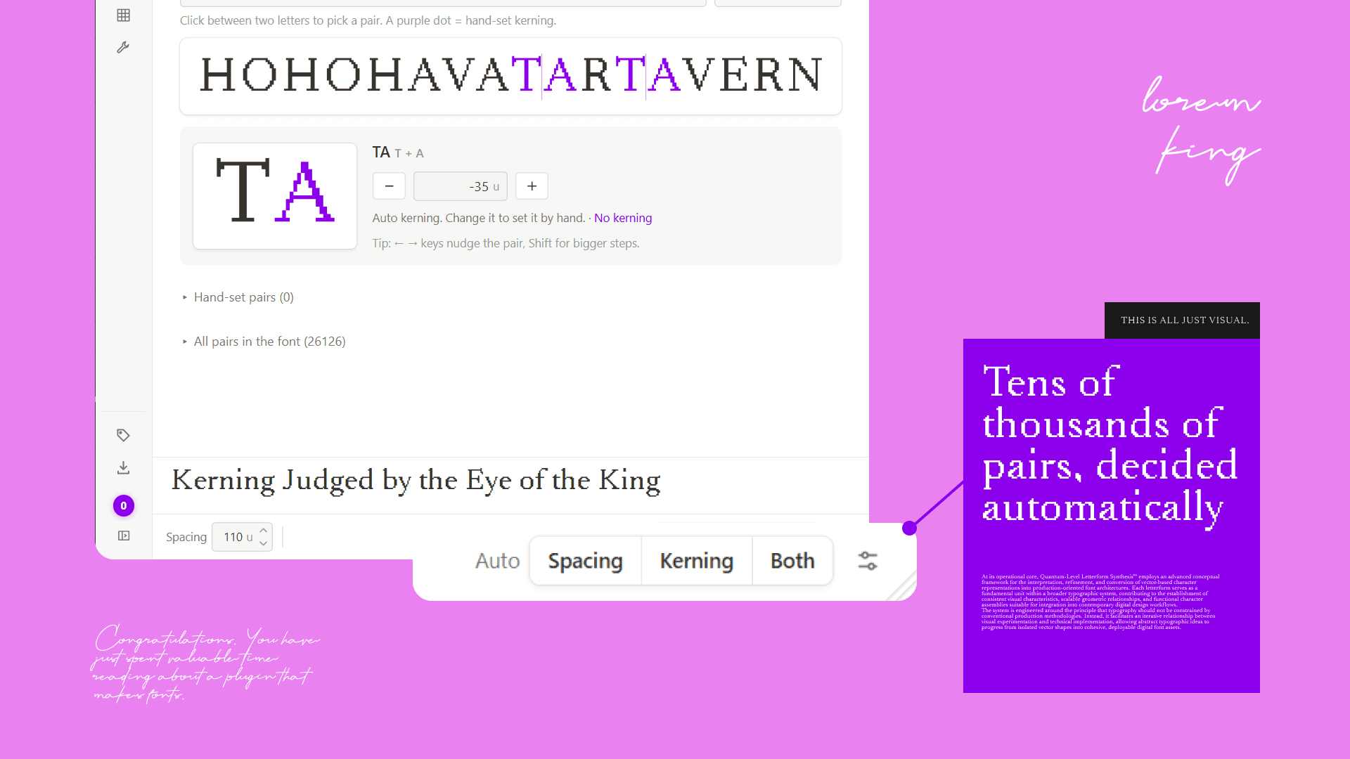 Kerning by Royal Decree