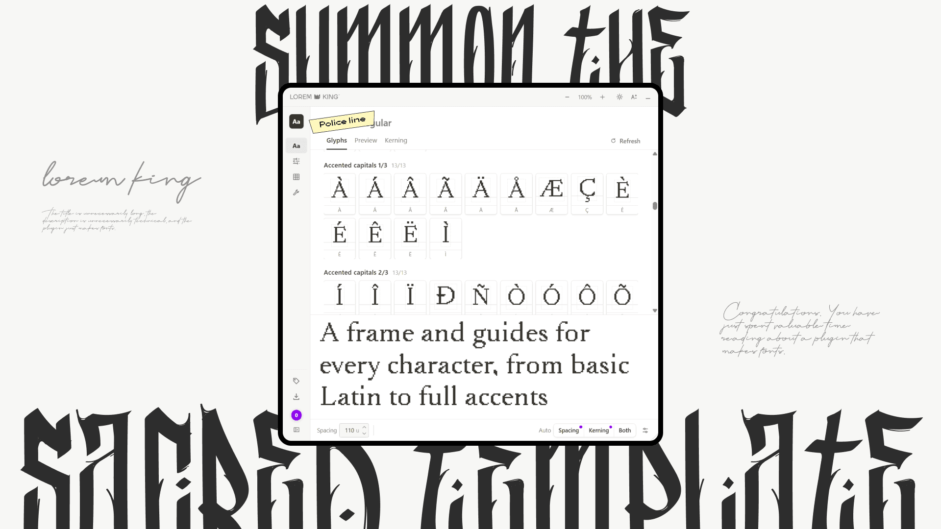 Summon the Sacred Template